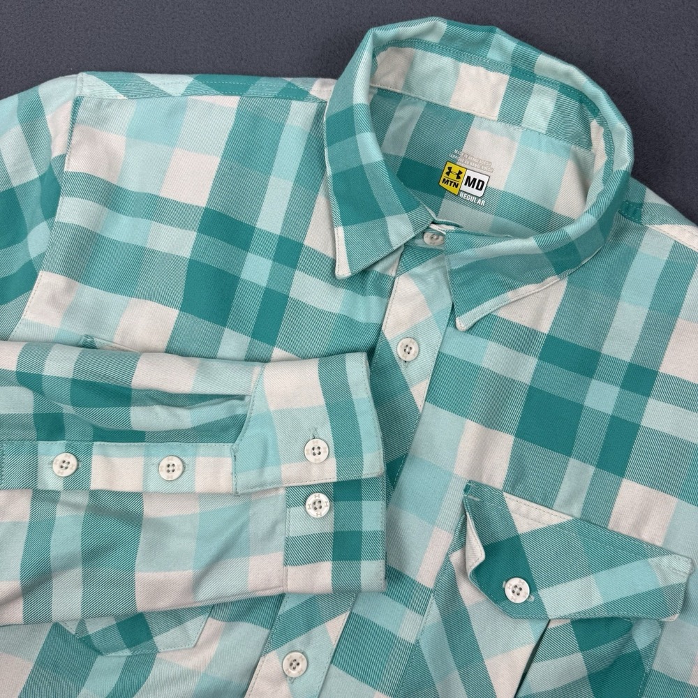 Under Armour Mountain‎ MTN Mens long sleeve flannel button Flannel Shirt - M